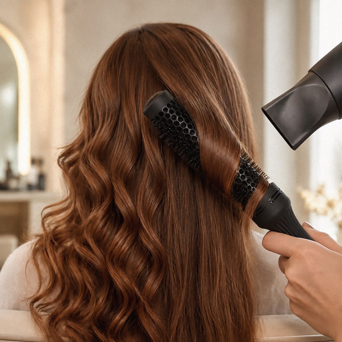 Waterclouds Black Brush No.34 Xtra Long Ceramic Hot Curling Brush 33Ø