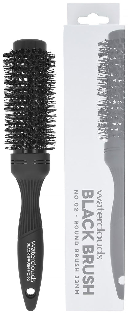 Waterclouds Black Brush No.02 Ceramic Hot Curling Brush 33Ø