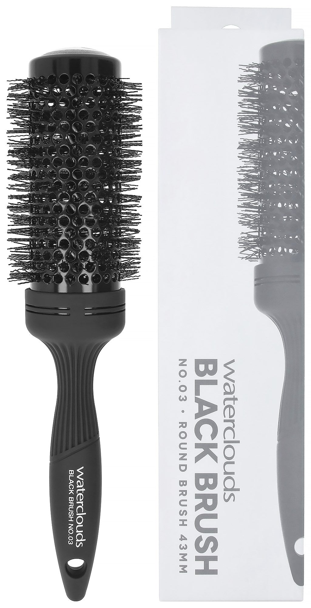 Waterclouds Black Brush No.03 Ceramic Hot Curling Brush 43Ø