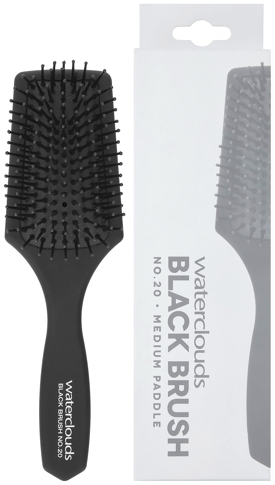 Waterclouds Black Brush No.20 Medium Paddle Brush