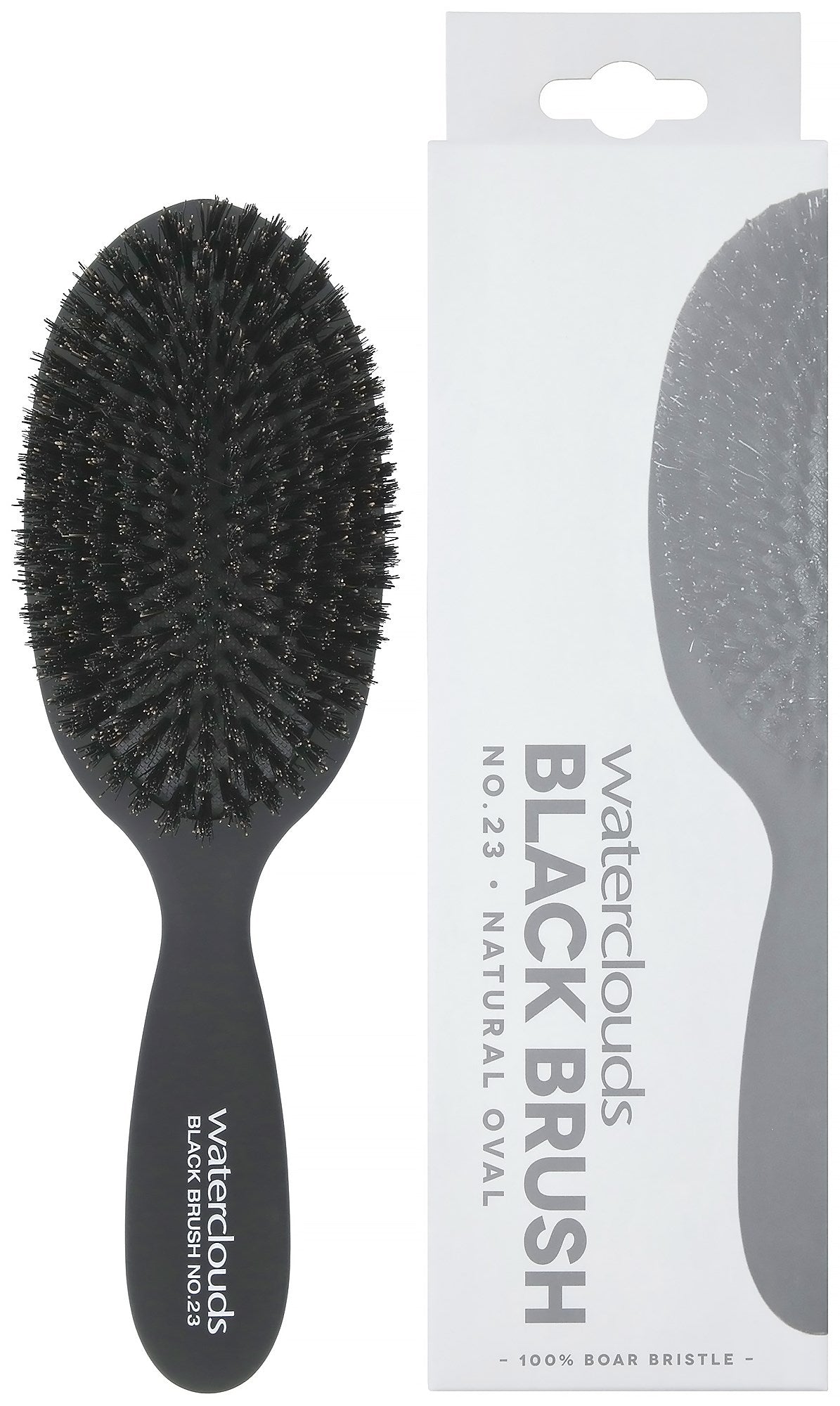 Waterclouds Black Brush No.23 Cushion Brush, Natural Boar Bristles