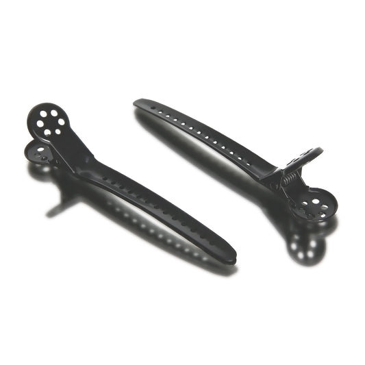 Waterclouds Black Brush Styling Clips 2-pack