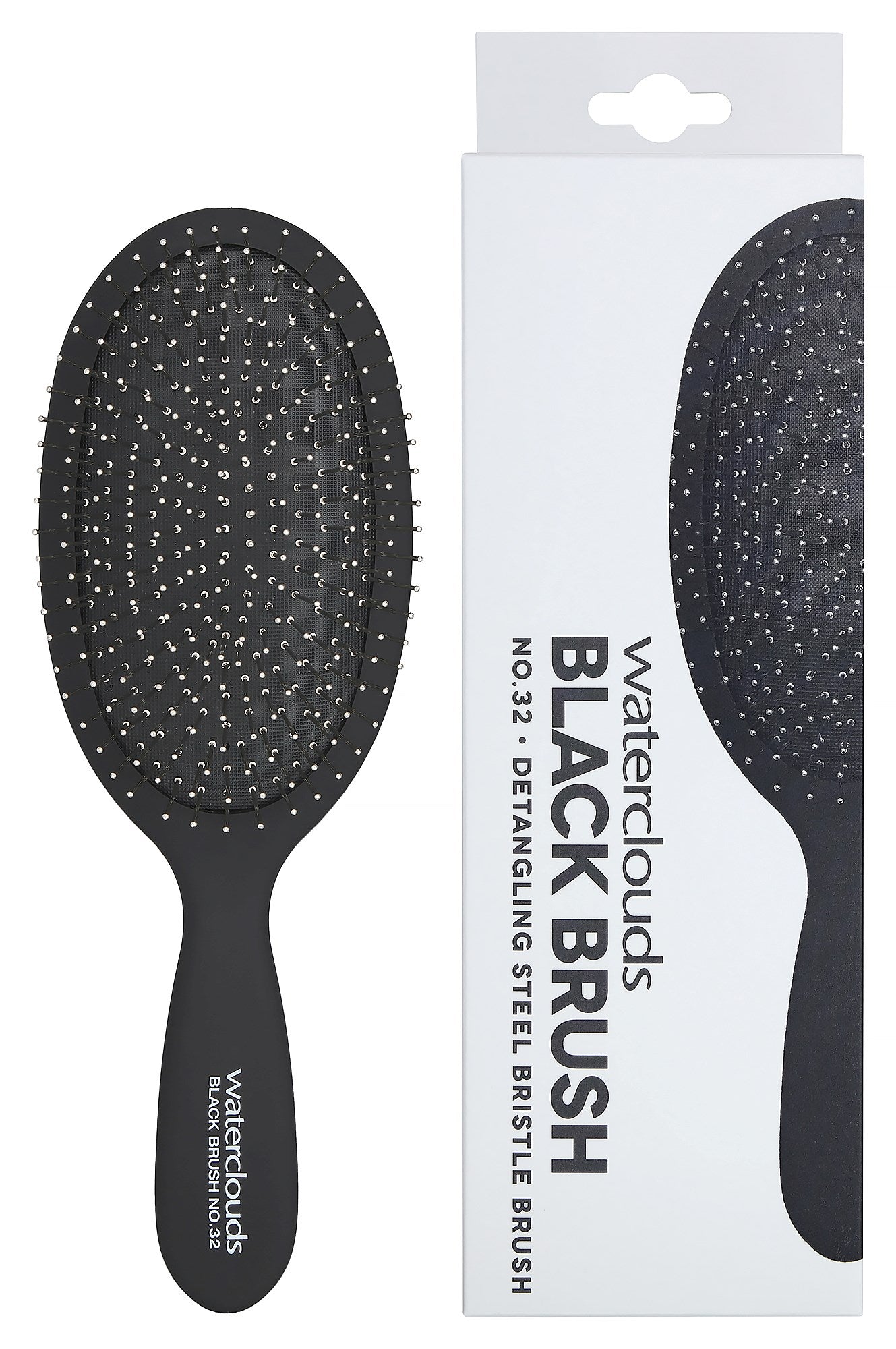 Waterclouds Black Brush No.32 Detangling Steel Bristle Brush