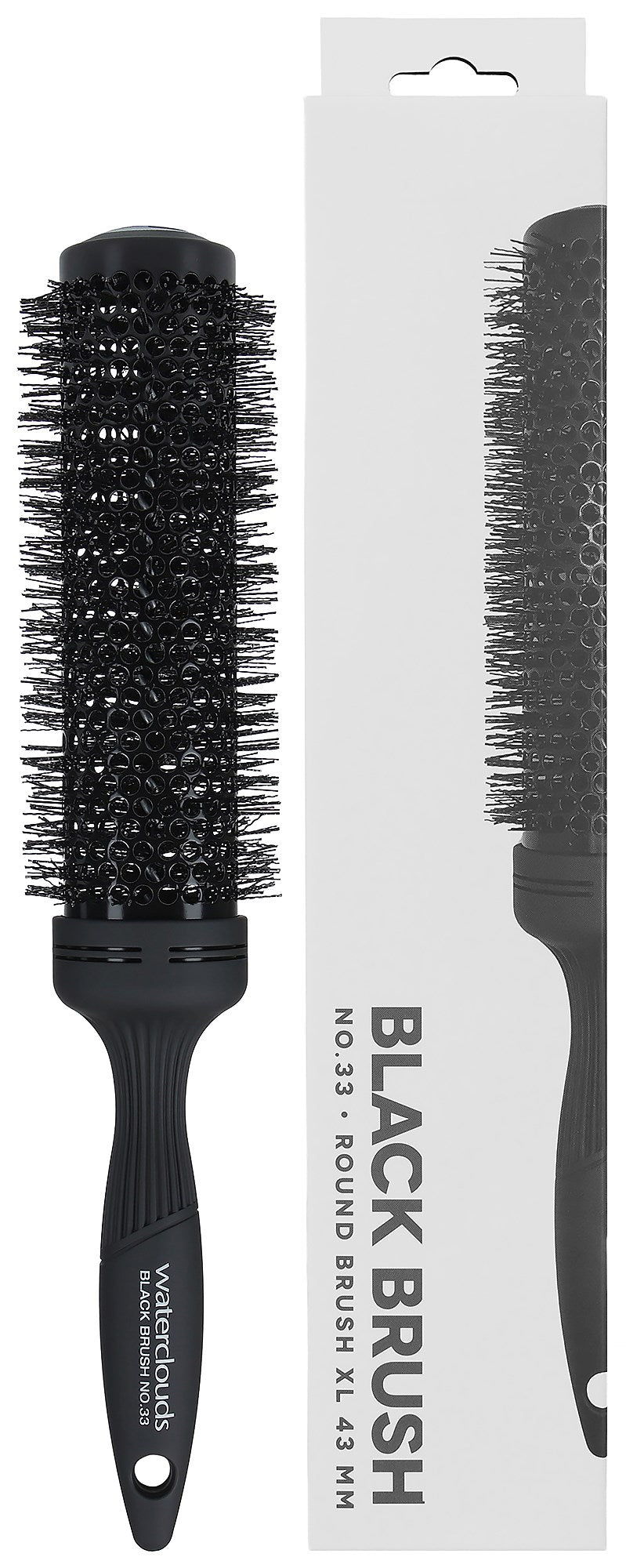 Waterclouds Black Brush No.33 Xtra Long Ceramic Hot Curling Brush 43Ø