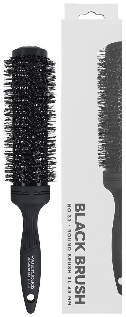 Waterclouds Black Brush No.33 Xtra Long Ceramic Hot Curling Brush 43Ø
