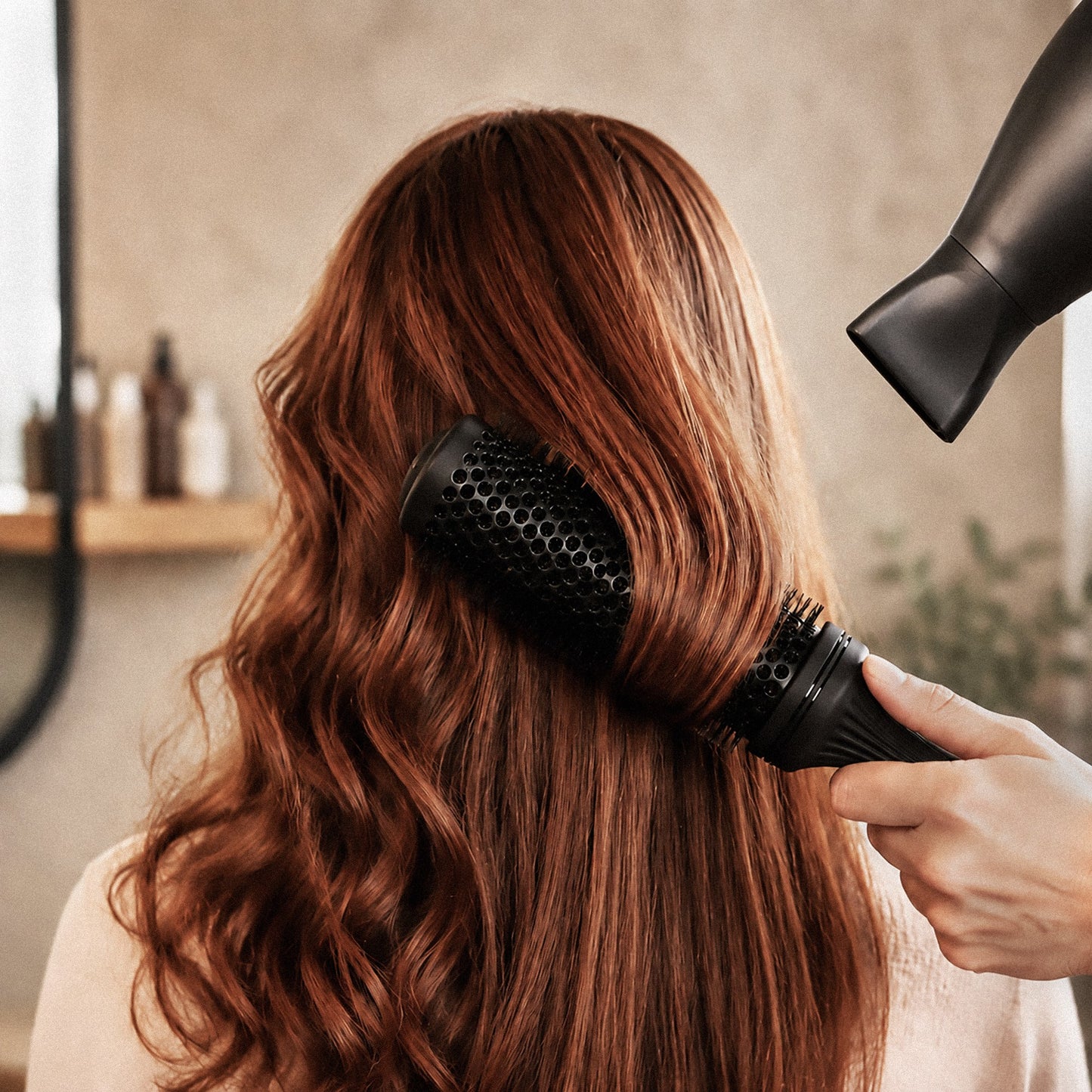 Waterclouds Black Brush No.33 Xtra Long Ceramic Hot Curling Brush 43Ø