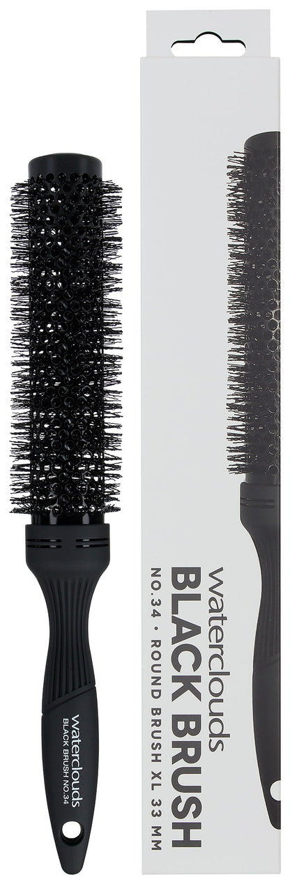 Waterclouds Black Brush No.34 Xtra Long Ceramic Hot Curling Brush 33Ø